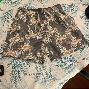 ISLANDHAZE brand Men's 17'' stretch island print volley swim trunks-LENO